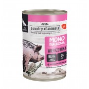 Country Of Animals 單一蛋白豬肉狗罐頭 400g x 12罐